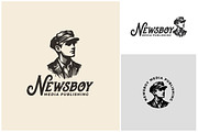 Vintage Boy with Cadet Flat Cap Logo, a Branding & Logo Template by Enola99d (Thumbnail 1 of 2)