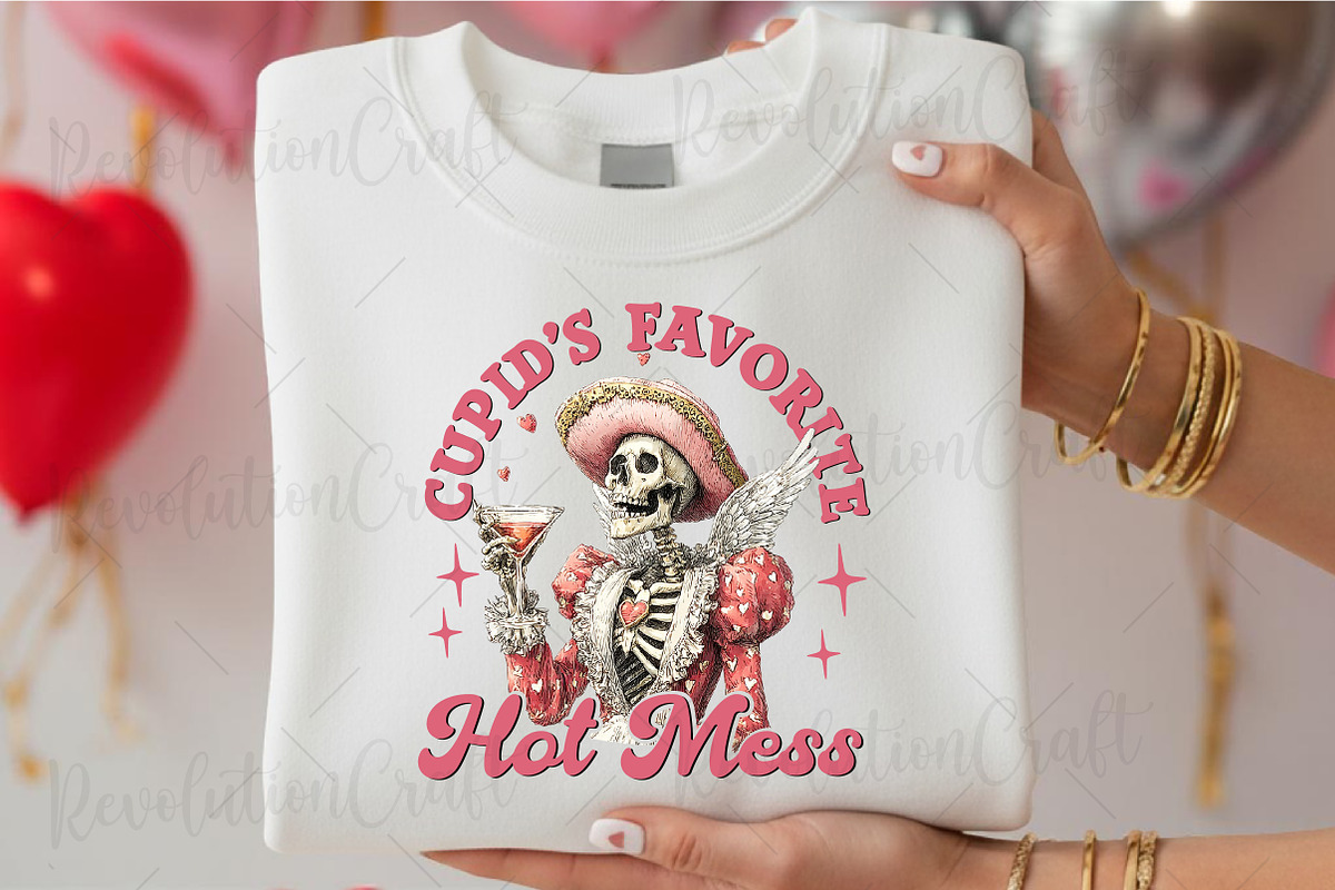 Funny Valentine's Day Skeleton PNG, an Illustration by OK Design (Photo 4 of 6)