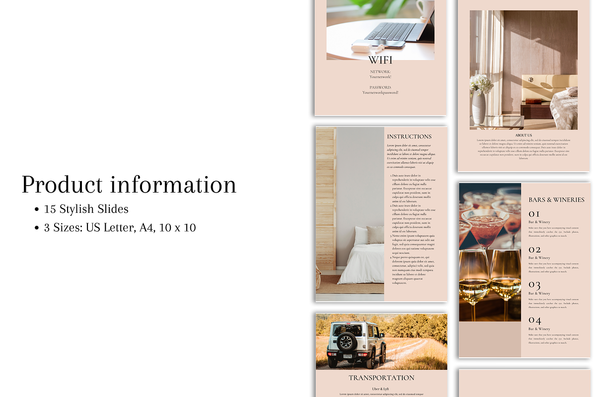 Airbnb Welcome Book Template, a Magazine Template by Templits (Photo 8 of 9)