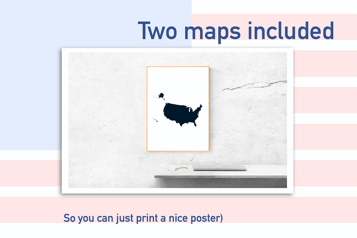 50 States & USA Map for Infographics, an Object Graphic by Minkina (Photo 4 of 4)
