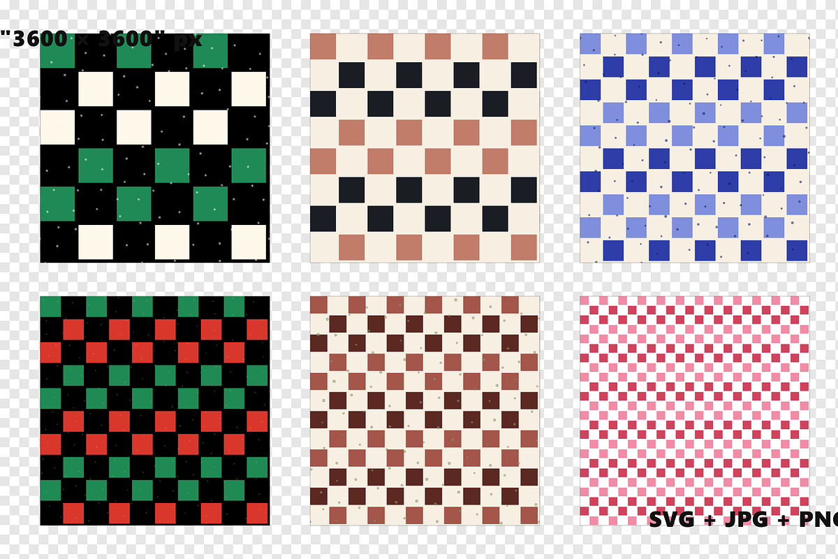 Christmas Checkerboard Pattern Set, a Pattern Graphic by Gfx Expert Team (Photo 2 of 3)