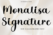 Monalisa Signature, a Handwritten Font by InermediaSTUDIO (Thumbnail 1 of 8)