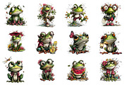 Whimsical Summer Frogs Clipart, an Illustration by Dream Creation (Thumbnail 2 of 6)