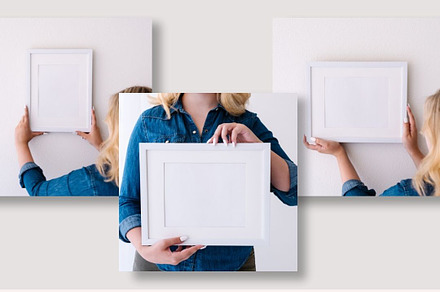 Frame It In Denim Mockups(4+ Images)