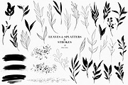 Leaves Splatters Strokes SVG clipart, a Decorative Illustration by LuiDesignStudio (Thumbnail 2 of 4)