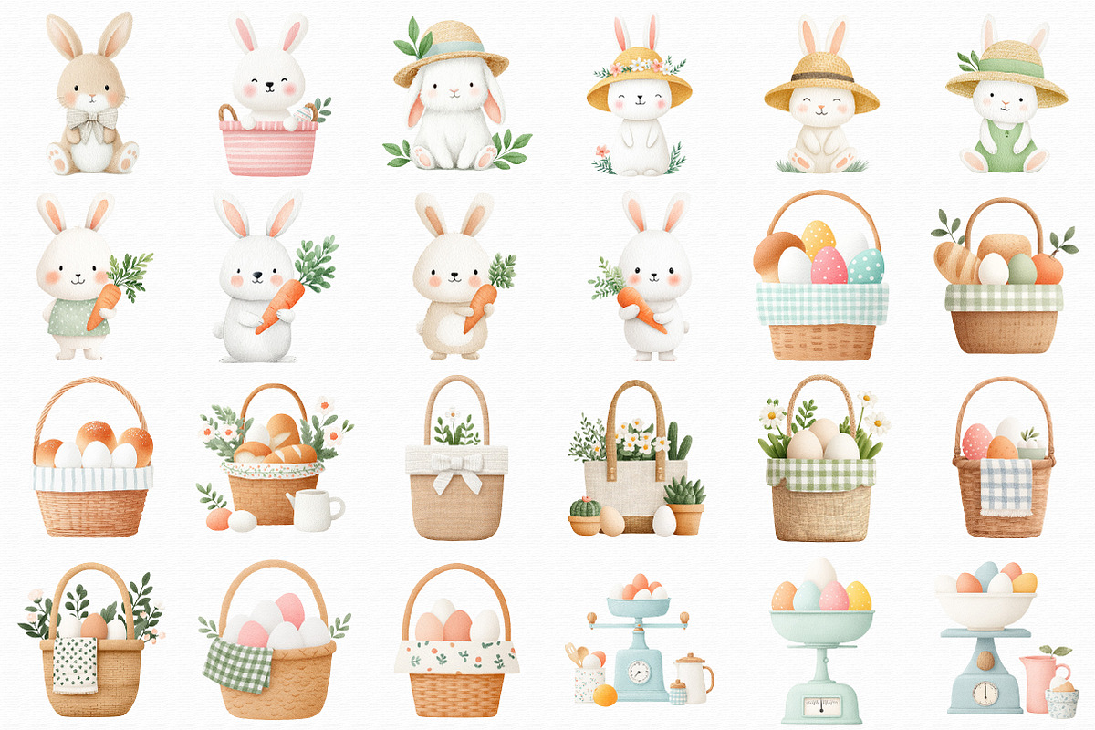 Farmhouse Easter Clipart, an Illustration by Libby Wishes (Photo 4 of 7)