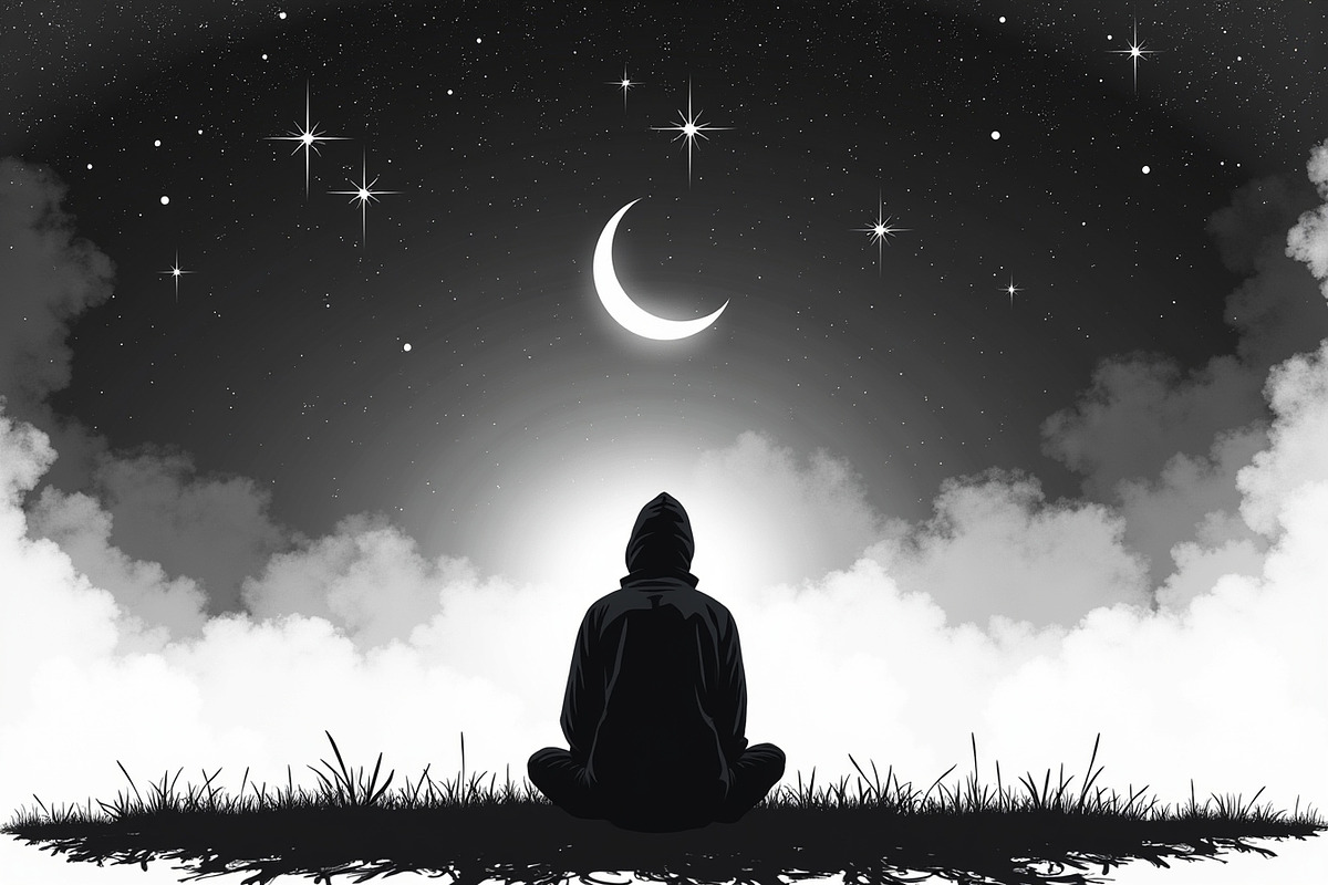 Mystic Meditation Under Starry Sky, an Illustration by Designs_River (Photo 8 of 9)