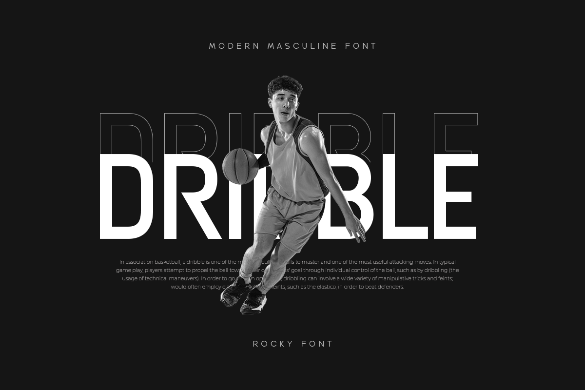 Rocky - Modern Masculine Font, a Sans Serif Font by Hamz Studio (Photo 4 of 16)