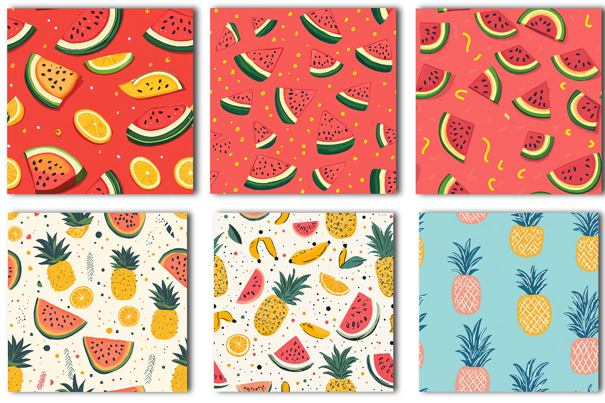 Summer Fruit Seamless Pattern, an Illustration by OK Design (Photo 2 of 3)
