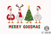 Funny Christmas Png Silly Goose, a Graphic by Designking (Thumbnail 1 of 4)
