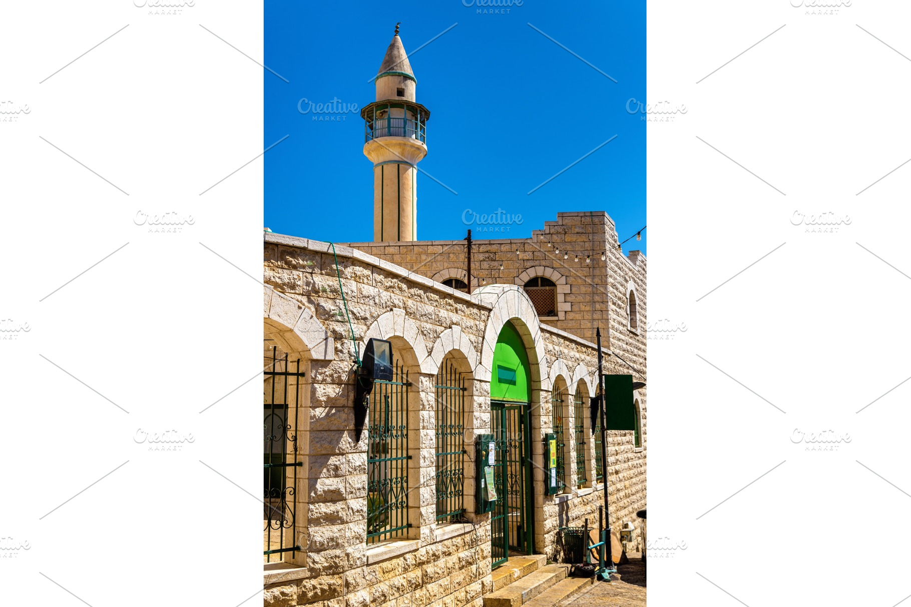 Al-Abiad or White Mosque in Nazareth, Israel, an Architecture Photo by Leonid Andronov