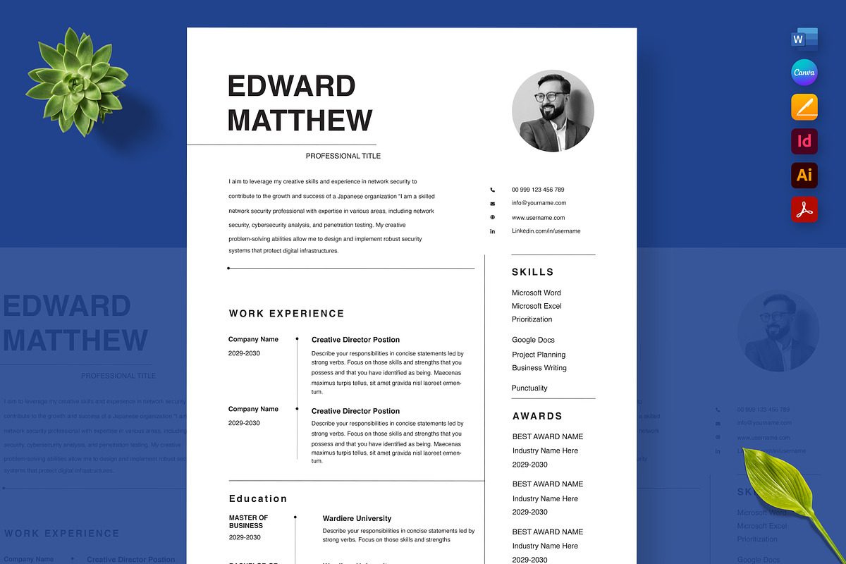 Job Application Resume, a Resume Template by Nur Designer (Photo 3 of 4)