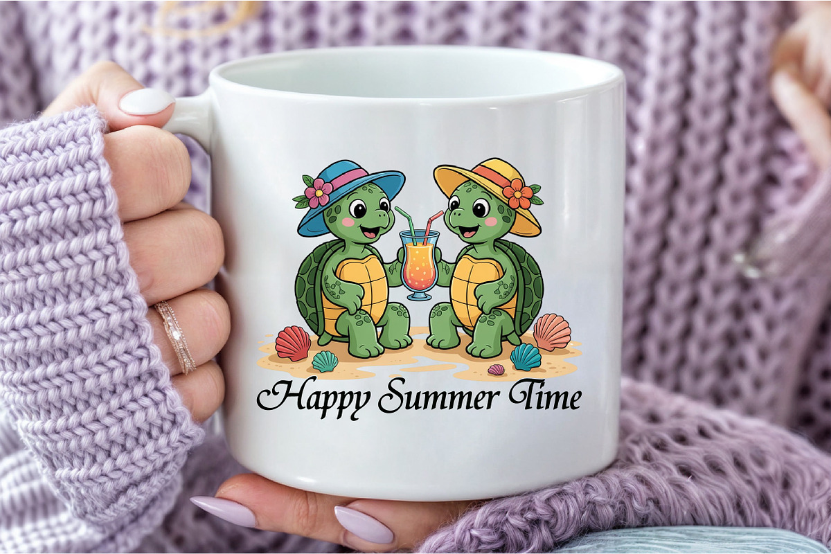 Happy Summer Time, Summer Turtles PN, an Illustration by Libby Wishes (Photo 6 of 6)