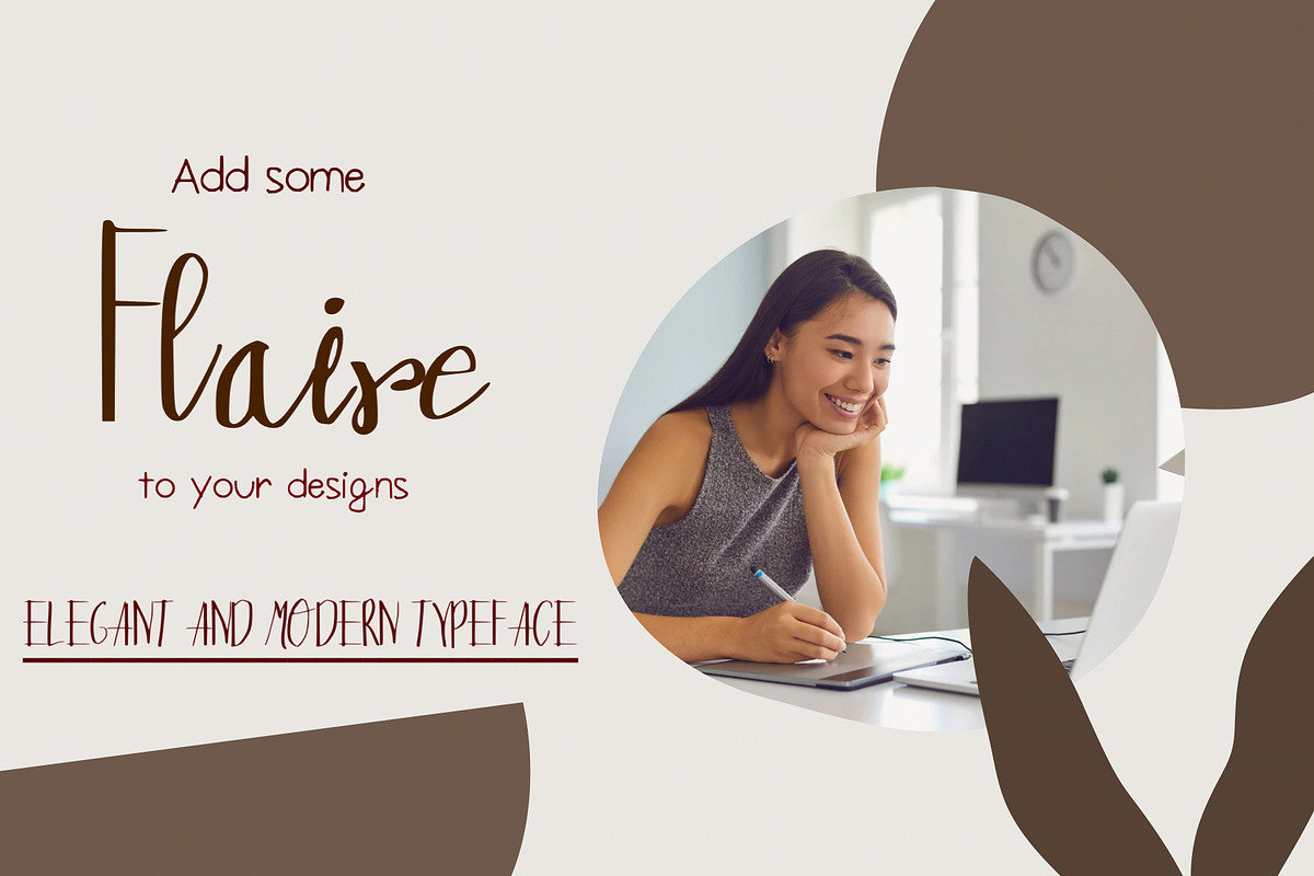 Flaire | An elegant cursive font, a Handwritten Font by FlowerWall (Photo 1 of 6)