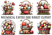 Whimsical Easter Egg Basket Clipart, an Illustration by OK Design (Thumbnail 3 of 6)
