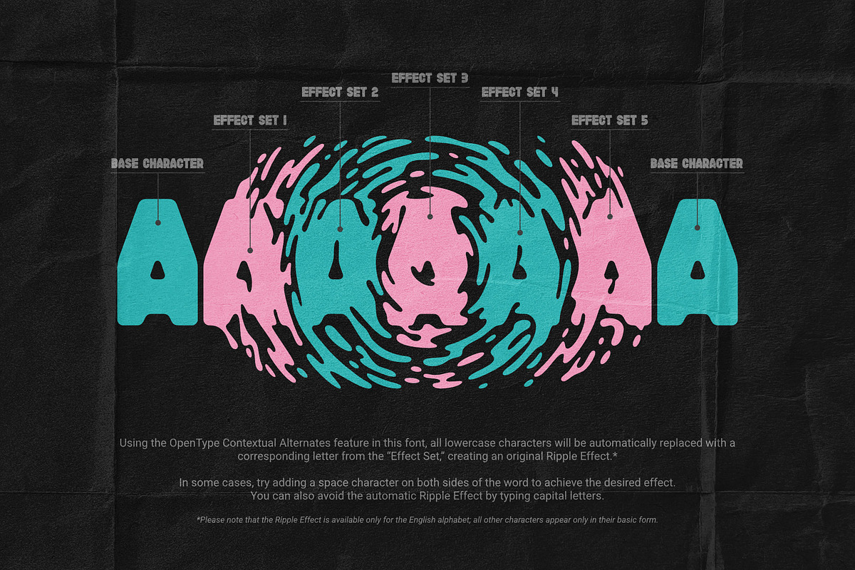 Inky Ripples - Creative Font, a Symbol Font by Gleb Guralnyk (Photo 6 of 8)