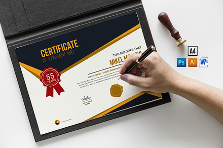 Certificate Template, a Stationery Template by NextThemes