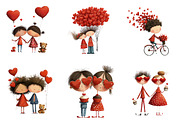 Quirky Valentine Clipart, an Illustration by CreationArt (Thumbnail 3 of 7)