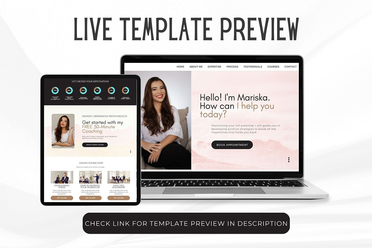 Life Coach Canva Website Template, a Landing Page Template by Kromatic Design Studio (Photo 3 of 8)