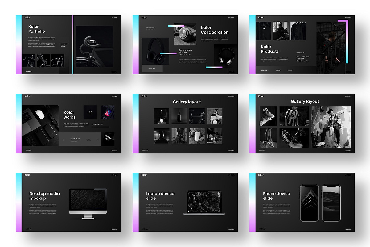 Kolor – Business PowerPoint Template, a Presentation Template by Dens Creative Studio (Photo 4 of 6)