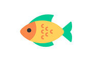 Fish Flat Icon, a Duotone Icon by Pexelpy (Thumbnail 1 of 2)