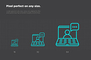Work From Home  | 16 Thin Line Icons, an Outline Icon by Alex Blogoodf (Thumbnail 4 of 15)