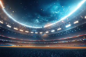 Professional baseball arena on open air stadium, a Sports & Recreation Photo by AlyaAnd