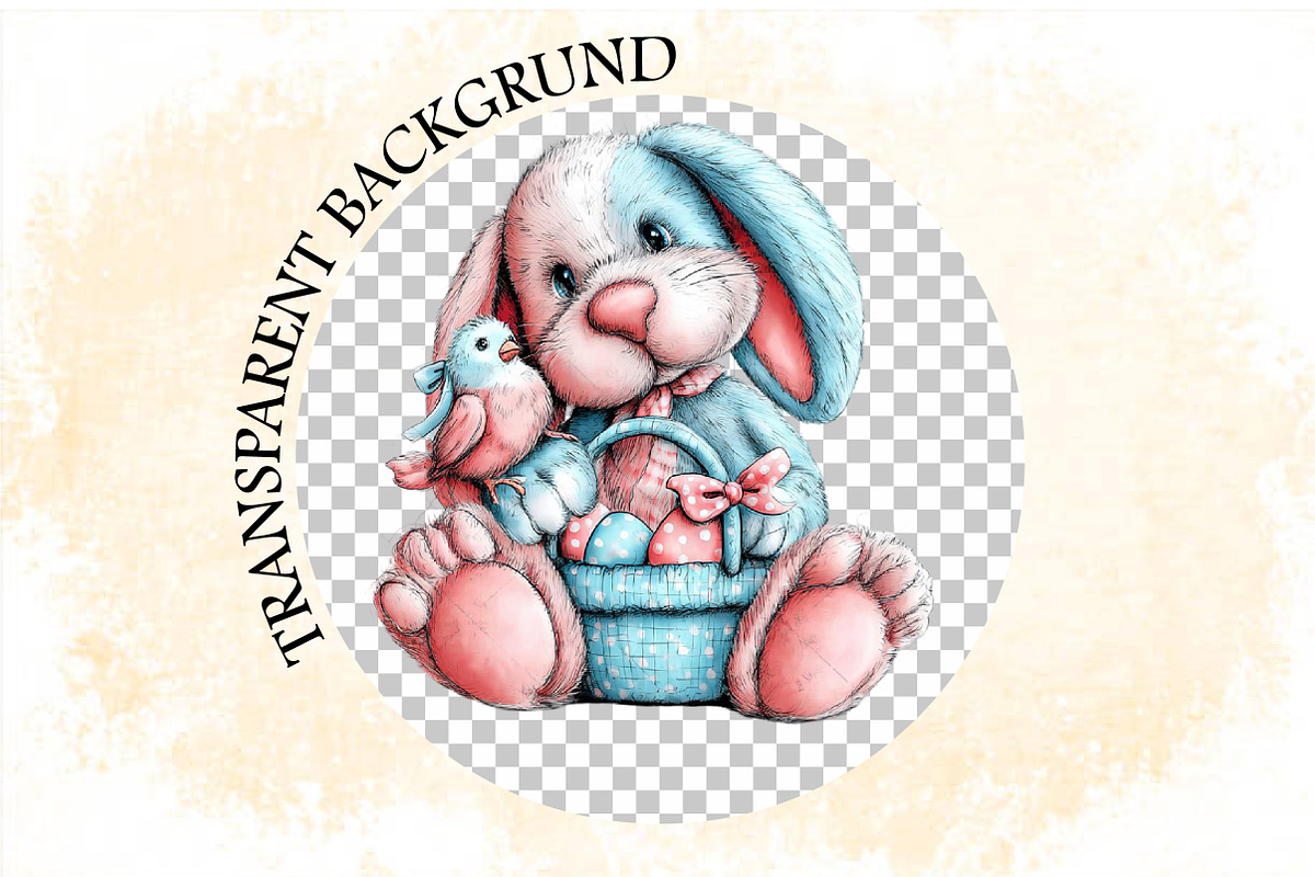 Easter Bunny Watercolor PNG Clipart, an Illustration by SVGArt (Photo 8 of 9)