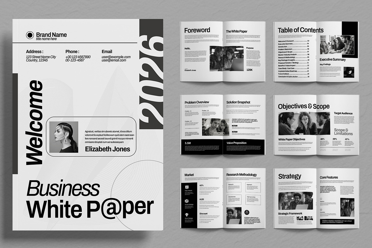 Modern Business White Paper, a Brochure Template by ContestDesign (Photo 1 of 3)