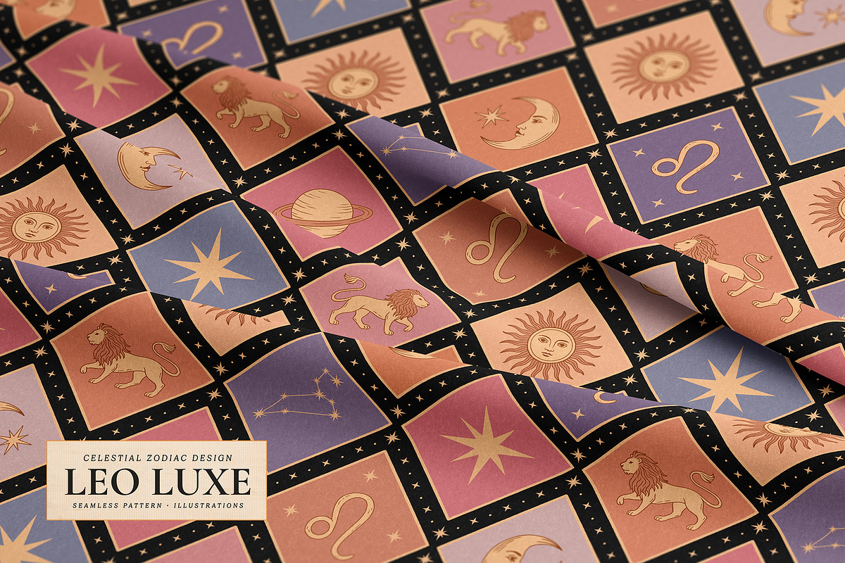 Leo Luxe - Pattern and Illustrations, a Pattern Graphic by Dina Mae (Photo 8 of 11)