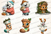 Funny Christmas  Clipart, an Illustration by DreamCafeArt (Thumbnail 7 of 8)