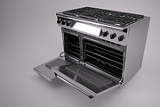 48 inch Gas Range Cooker, a Furniture 3D Model by kjpargeterimages (Thumbnail 8 of 12)