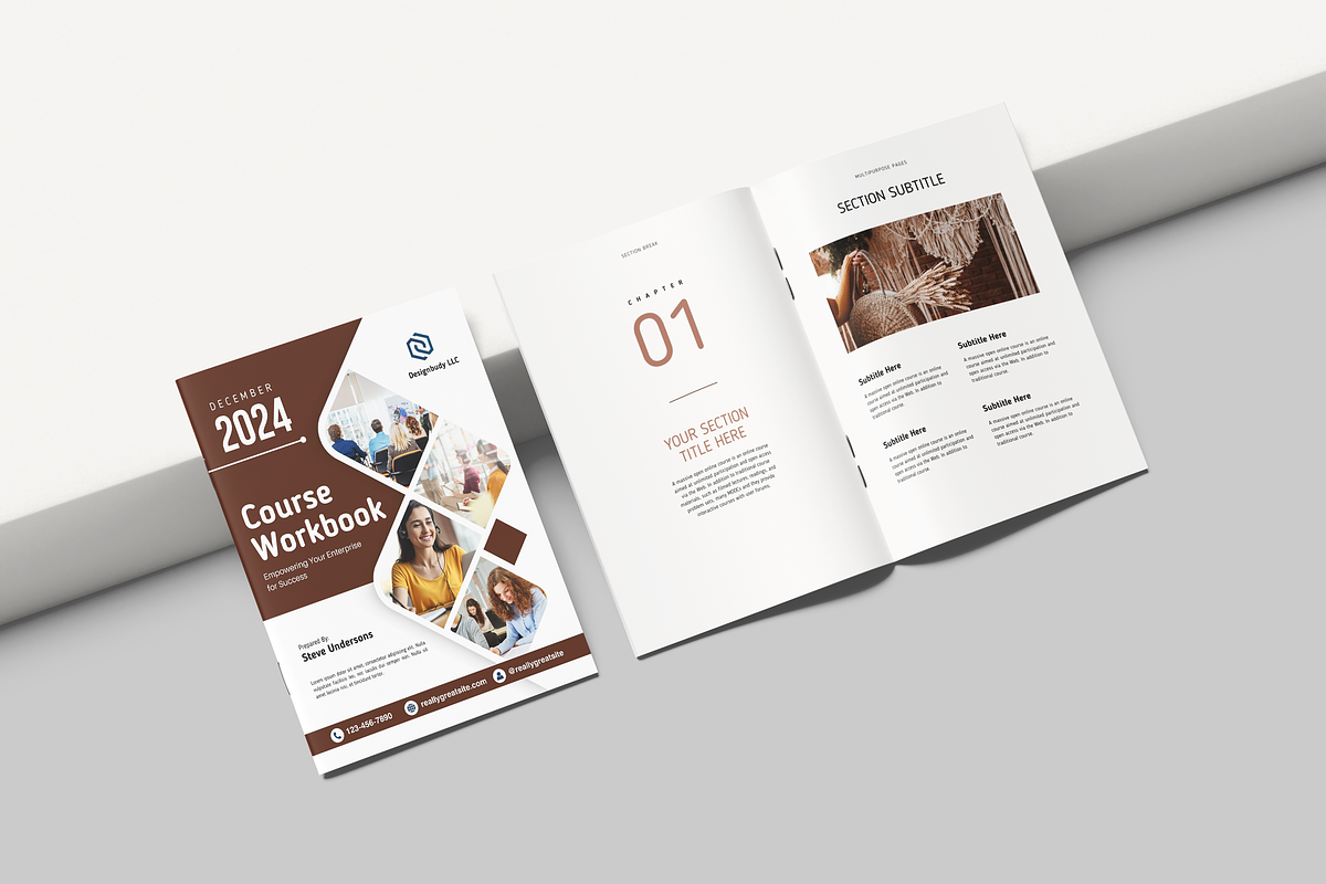 Workbook Template Canva, a Magazine Template by Designbudy (Photo 10 of 13)