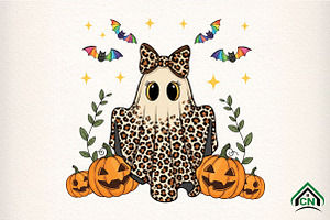 Leopard Ghost Coquette PNG, an Illustration by Craft Nest