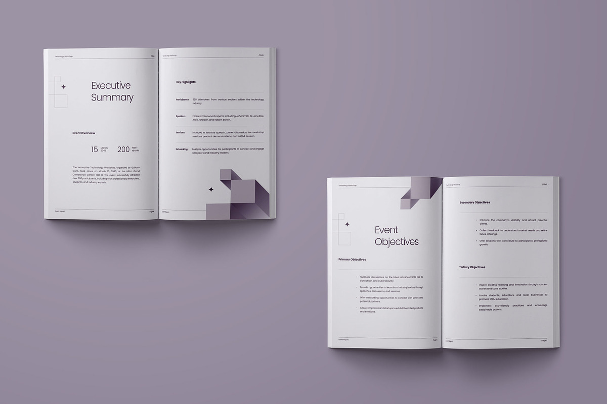 Event Report Template - Qubicco preview 3