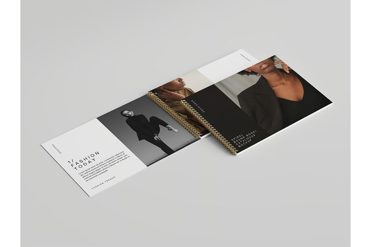 Spiral Bound Book / Catalogue Mockup, an Advertising Mockup by zippypixelstudio (Photo 10 of 10)