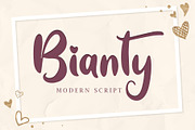 Bianty, a Script Font by esamaradany (Thumbnail 1 of 6)