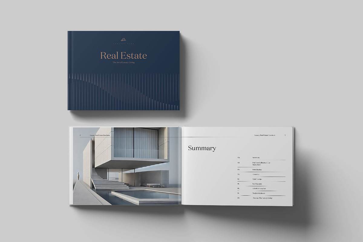 Luxury Real Estate Brochure Landscap, a Brochure Template by DesignCrest (Photo 4 of 12)