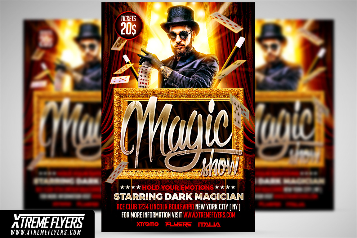 Magic Show Flyer, a Flyer Template by XtremeFlyers