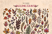 Falling Leaves Vintage Autumn Bundle, a Seasonal Illustration by Ink Stories (Thumbnail 2 of 20)