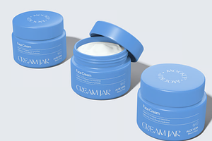 Luxury Cosmetic Cream Jar Mockup, a Packaging Mockup by graphicsauce