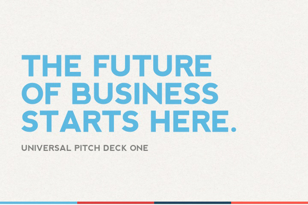 Universal Pitch Deck One PowerPoint, a Presentation Template by PitchStock (Photo 1 of 5)