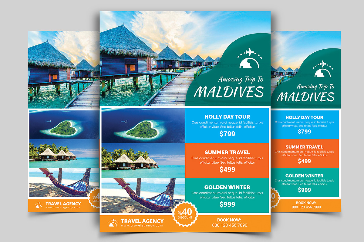 10 Travel Flyers Bundle 90% OFF, a Flyer Template by Imagine Design Studio (Photo 9 of 12)
