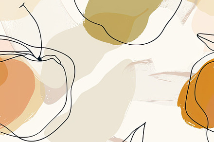 Minimalist organic & fruits pattern, a Background Photo by Virgo Studio