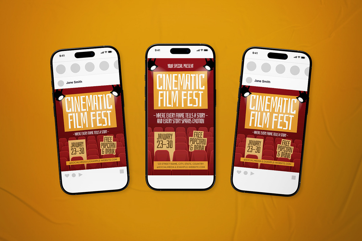 Film Fest Event Flyer Set, a Flyer Template by The Good Store (Photo 2 of 2)