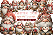 Valentine Gnomes Clipart, an Illustration by DreamArtGraphic (Thumbnail 1 of 4)
