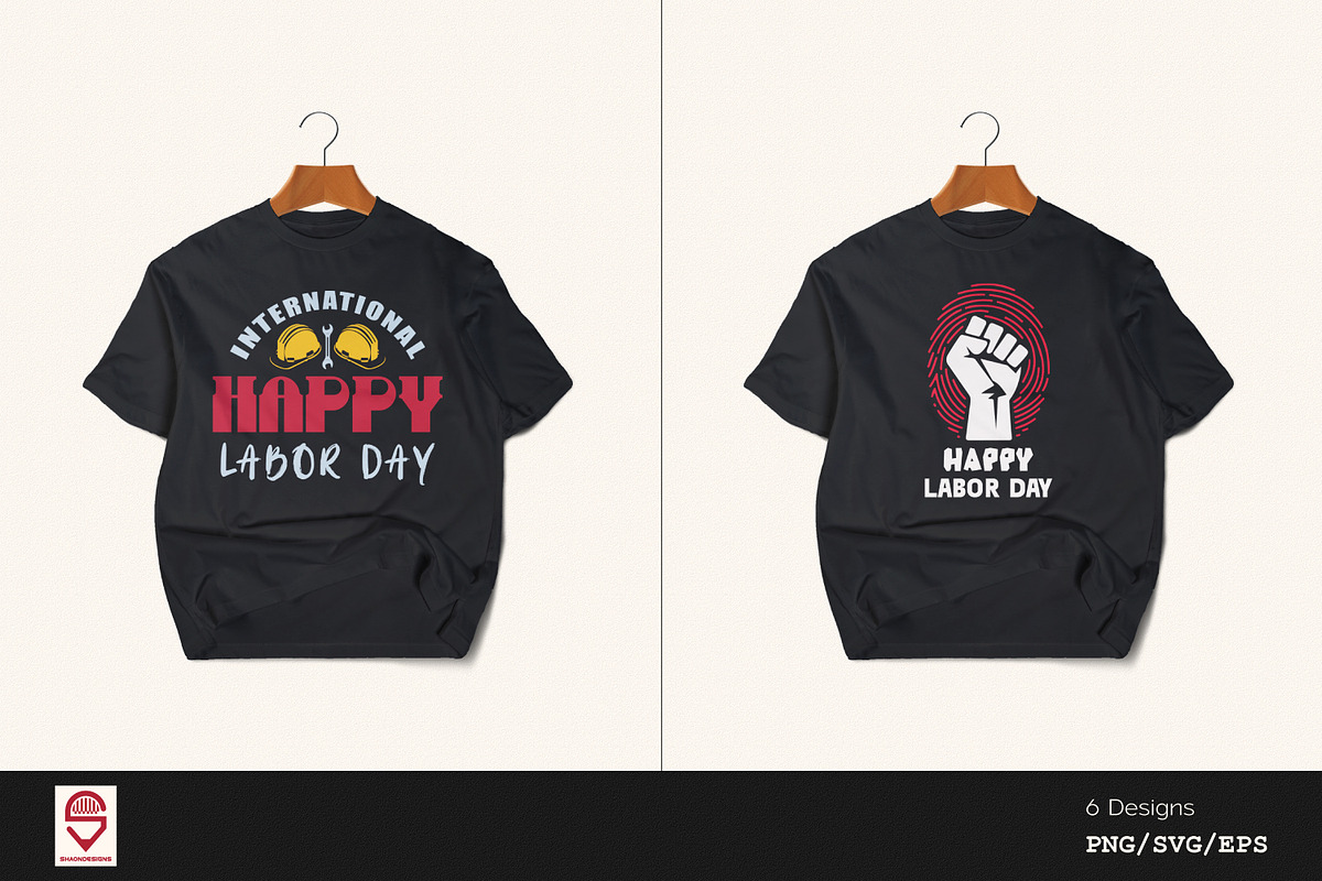 Labor Day T-Shirt Design Bundle, a Graphic by shaondesigns (Photo 2 of 7)