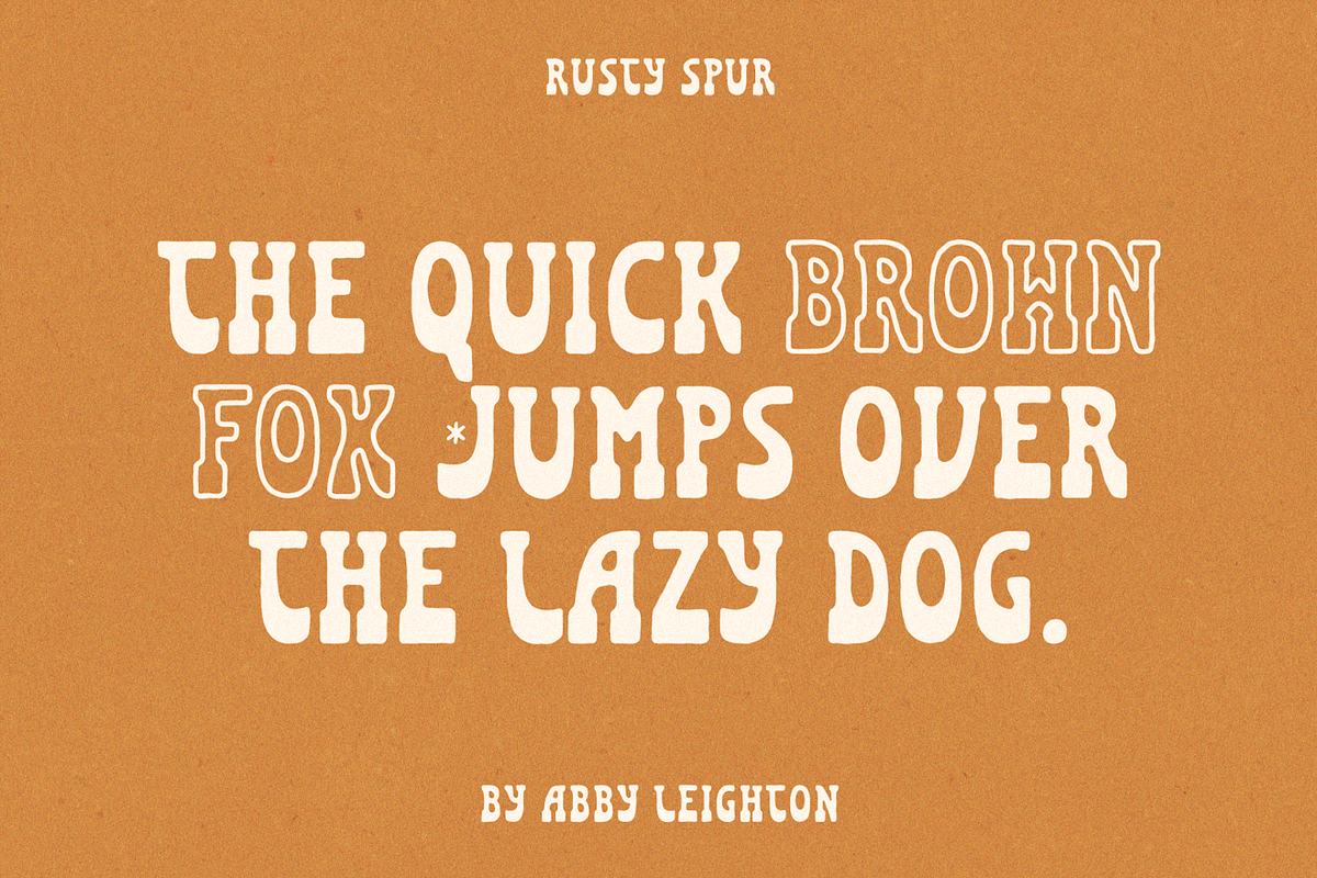 RUSTY SPUR by Abby Leighton, a Slab Serif Font by Abby Leighton Studio (Photo 4 of 7)