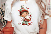 Whimsical Christmas Elf Girl Clipart, a Seasonal Illustration by fashionaddict (Thumbnail 5 of 7)