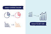 Data, Graph & Chart Icons, an Outline Icon by Caroline Mackay (Thumbnail 4 of 8)